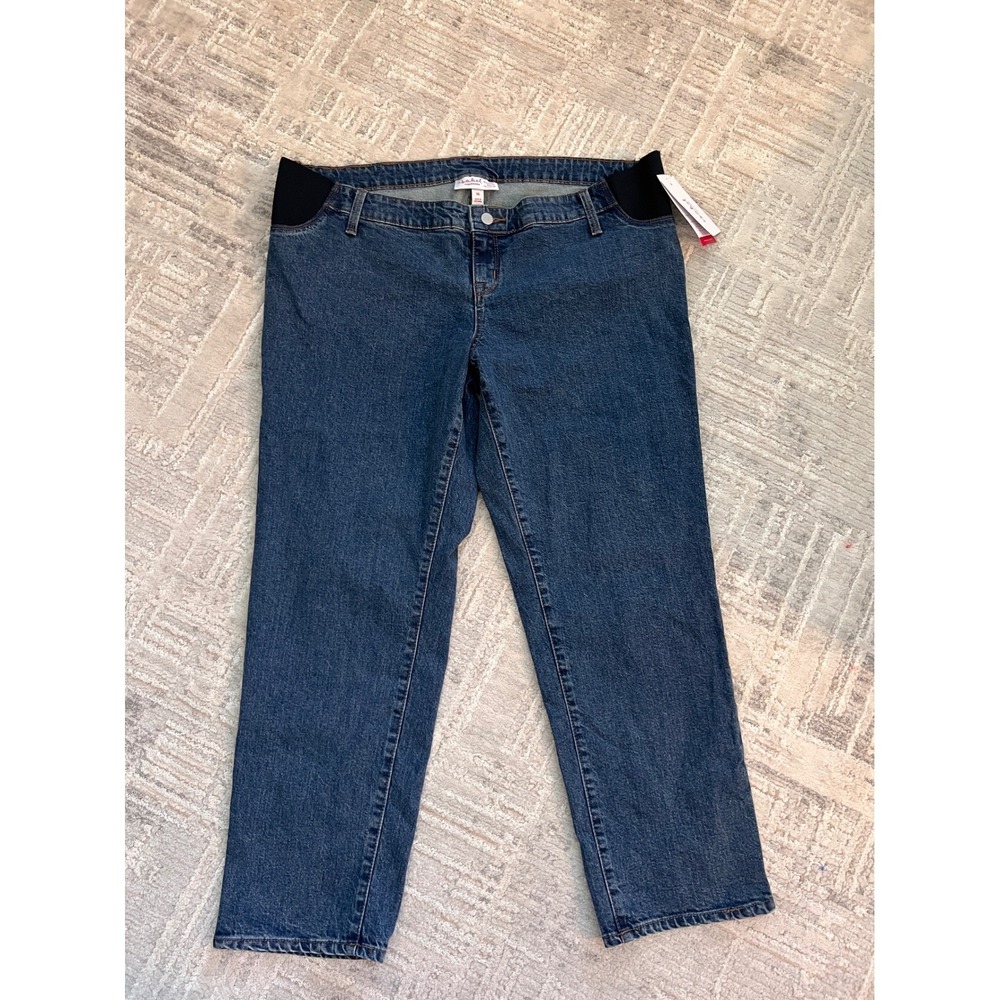 Ingrid Isabel Maternity Jeans Size 16 Medium Wash Straight Leg Denim NWT